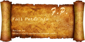 Fall Petúnia névjegykártya